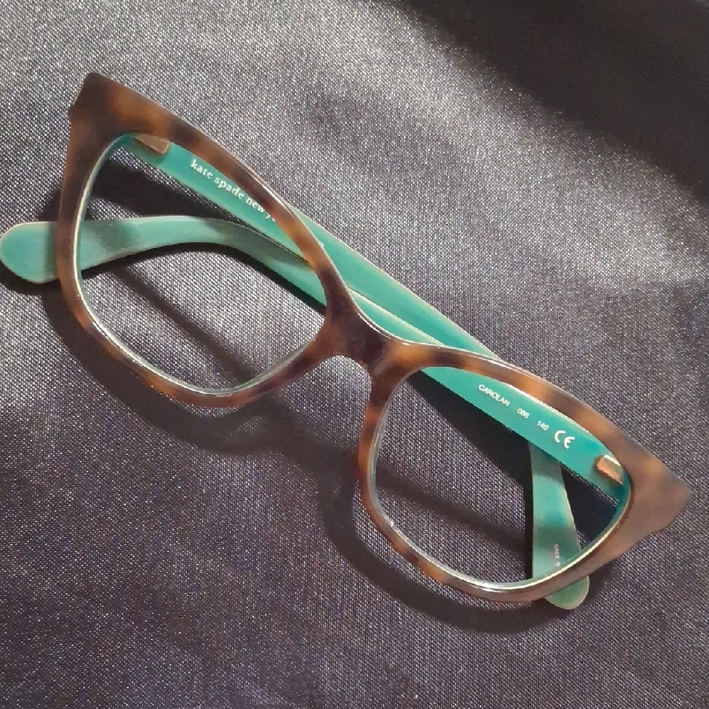Kate Spade Tortoise and Green Rx Eyeglass Frames Only